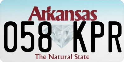 AR license plate 058KPR