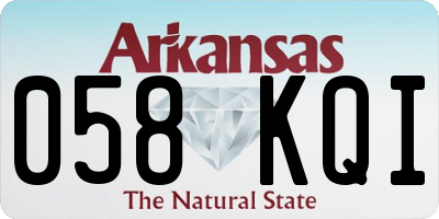 AR license plate 058KQI