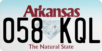AR license plate 058KQL