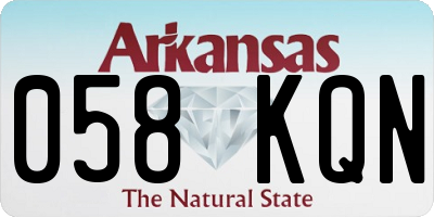 AR license plate 058KQN