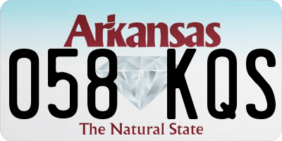AR license plate 058KQS