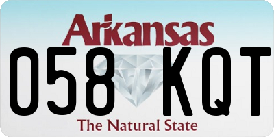 AR license plate 058KQT