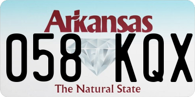 AR license plate 058KQX