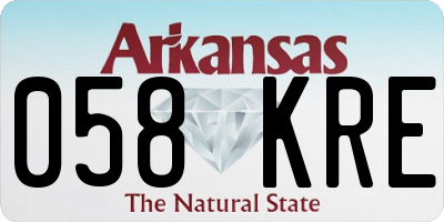AR license plate 058KRE
