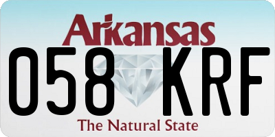 AR license plate 058KRF
