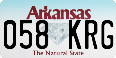 AR license plate 058KRG