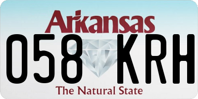AR license plate 058KRH