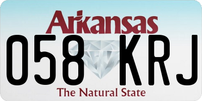 AR license plate 058KRJ