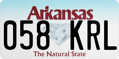 AR license plate 058KRL
