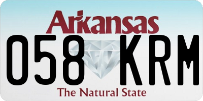 AR license plate 058KRM