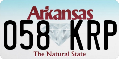 AR license plate 058KRP