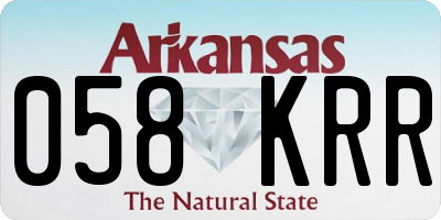 AR license plate 058KRR