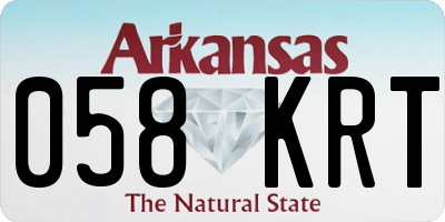 AR license plate 058KRT