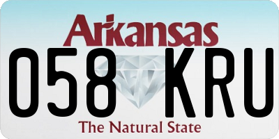 AR license plate 058KRU