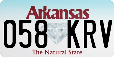 AR license plate 058KRV