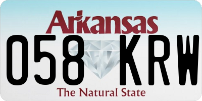 AR license plate 058KRW