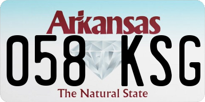 AR license plate 058KSG