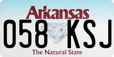 AR license plate 058KSJ