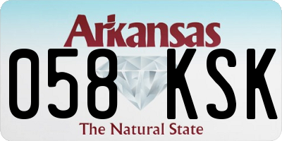 AR license plate 058KSK