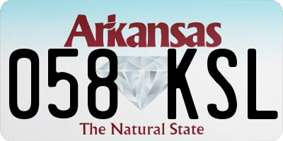 AR license plate 058KSL