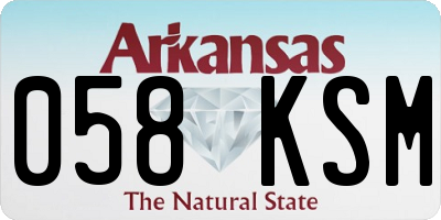 AR license plate 058KSM