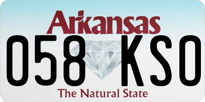 AR license plate 058KSO