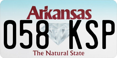 AR license plate 058KSP