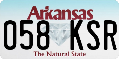 AR license plate 058KSR