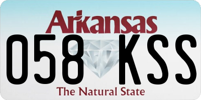 AR license plate 058KSS
