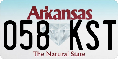 AR license plate 058KST