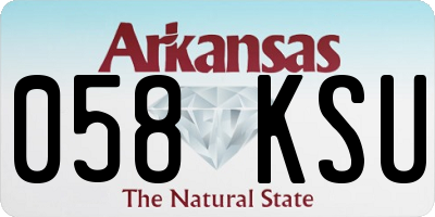 AR license plate 058KSU
