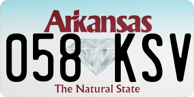 AR license plate 058KSV