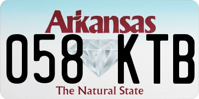 AR license plate 058KTB