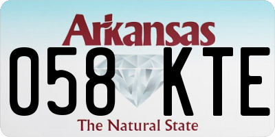 AR license plate 058KTE
