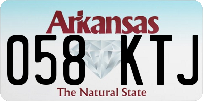 AR license plate 058KTJ