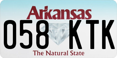AR license plate 058KTK