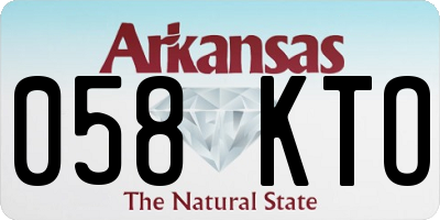 AR license plate 058KTO