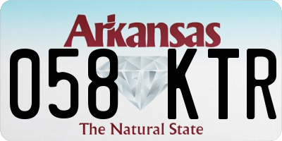 AR license plate 058KTR
