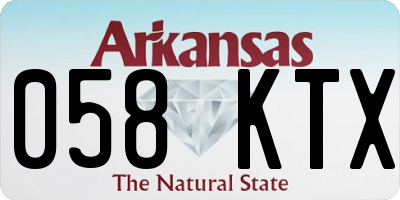 AR license plate 058KTX