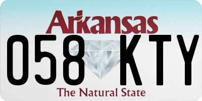 AR license plate 058KTY