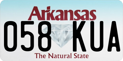 AR license plate 058KUA