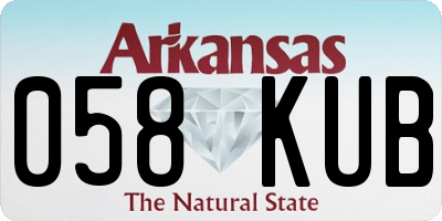 AR license plate 058KUB