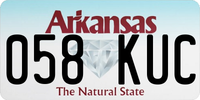 AR license plate 058KUC