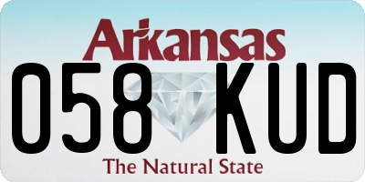 AR license plate 058KUD
