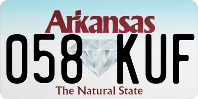 AR license plate 058KUF