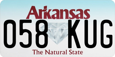 AR license plate 058KUG