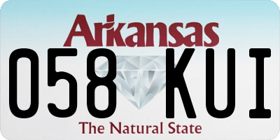 AR license plate 058KUI