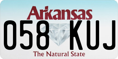 AR license plate 058KUJ