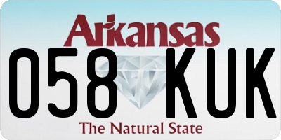 AR license plate 058KUK