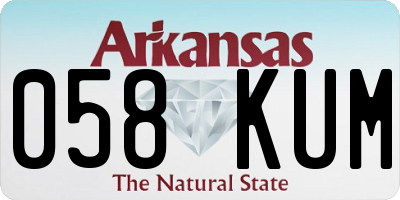 AR license plate 058KUM